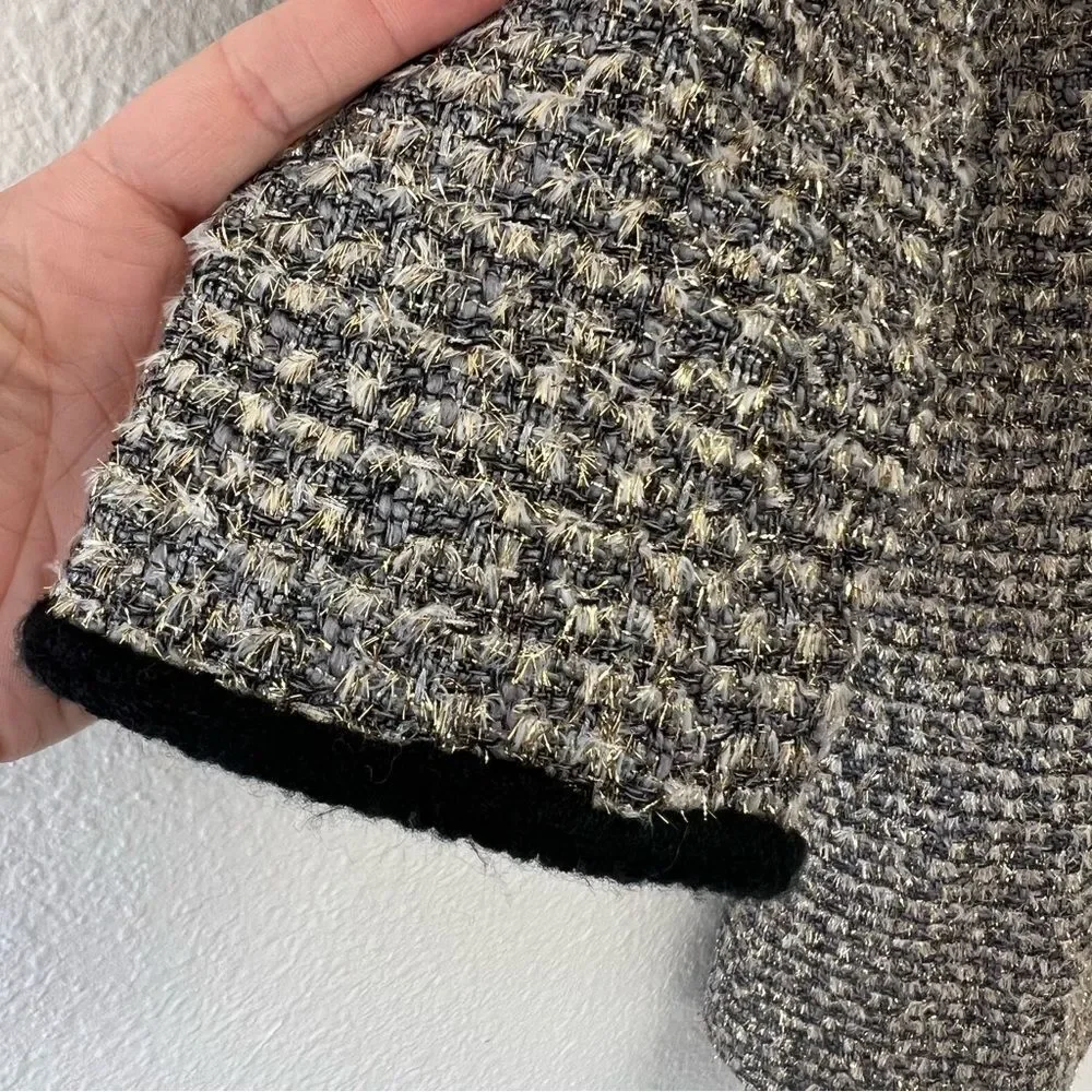 J. Crew Collection V-neck lady dress in tinsel tweed Size 4 NWT